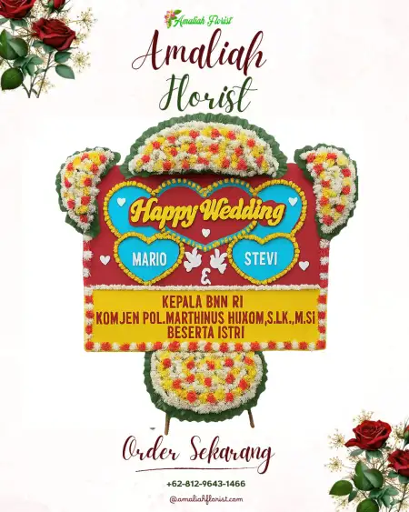 Papan Bunga Pernikahan Simpen Kidul